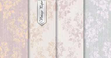 Karmaşık klasik rokoko desen vektör ayarlayın. Barok süsleme lüks dekor. Royal Victoria arka plan. Son moda renk kumaş dokular