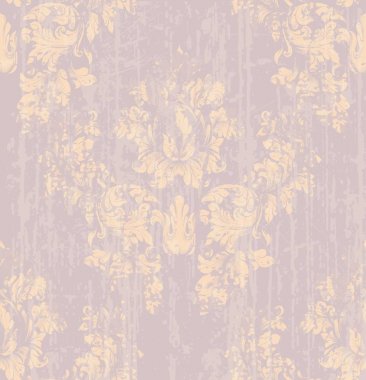 Vintage Barok süsleme grunge dekor vektör. Royal Victoria arka plan. Son moda renk kumaş dokular