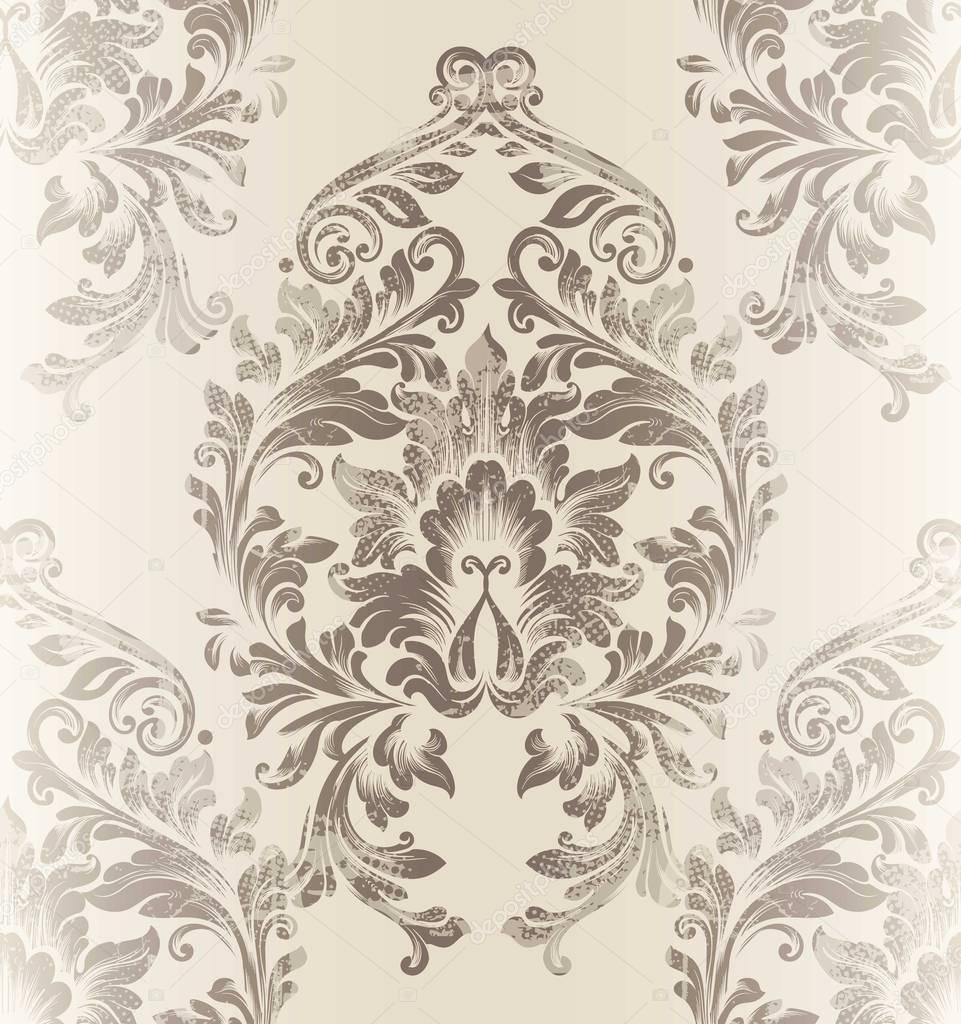 Baroque Damask pattern Vector. Royal fabric background. Luxury texture decors