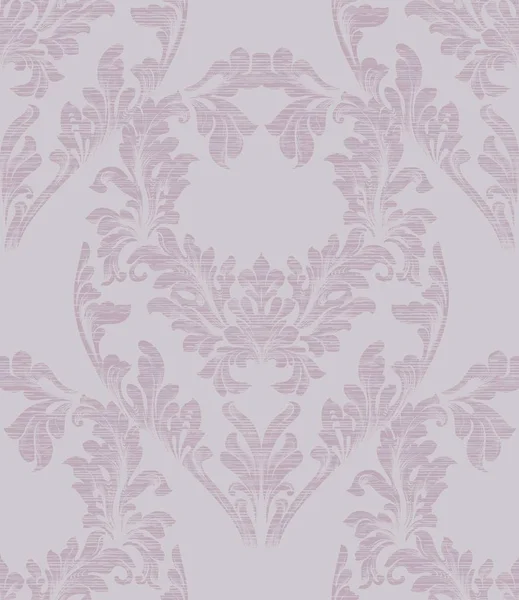 Damaškového vzoru textury v levandulové barvě vektoru. Na pozadí královského tkaniny. Luxusní pozadí dekory — Stockový vektor