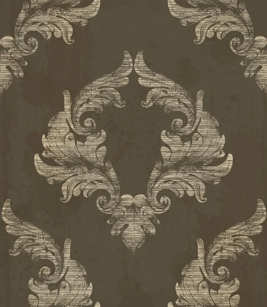 Damask pattern antique ornament Vector illustration. Texture design decors — Stock Vector