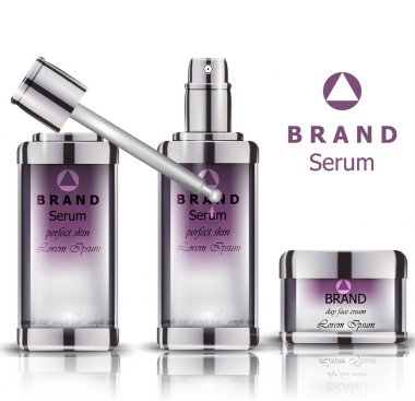 Kozmetik gerçekçi vektör ambalaj ayarlayın. Gündüz kremi, serum ürünleri kadar alay