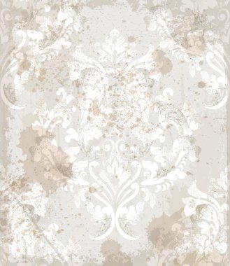 Eski model süsleme dekor vektör Şam. Barok kumaş doku illüstrasyon tasarımlar