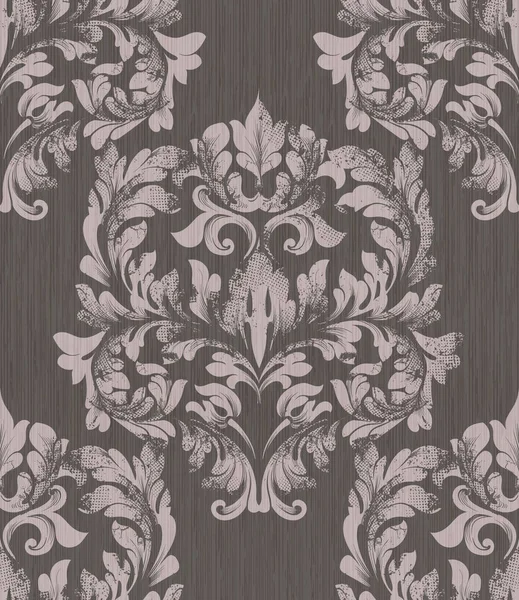 Vector damask pattern element. Classical luxury old fashioned ornament, royal victorian royal texture for wallpapers, textile, wrapping. Exquisite floral baroque templates — Stock Vector
