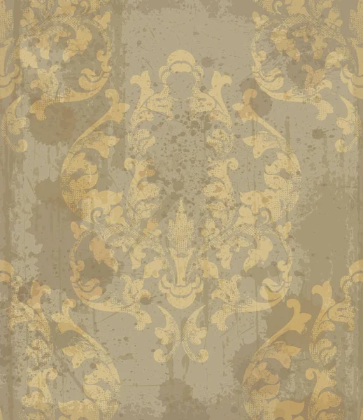 Padrão barroco vintage fundo Vector. Design de textura ornamentada. Decorações têxteis originais — Vetor de Stock