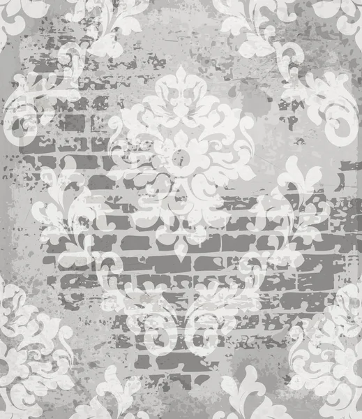 Patrón barroco fondo vintage Vector. Textura adornada de diseño de lujo. Decoración textil real — Archivo Imágenes Vectoriales