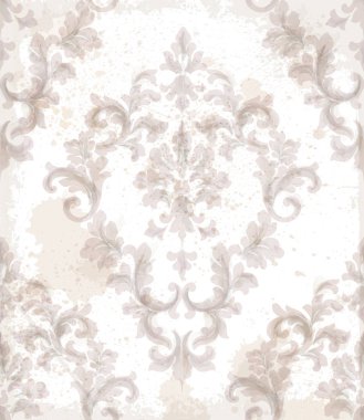 İmparatorluk Barok desen vektör arka plan. Süslü doku lüks tasarımı. Vintage Royal Tekstil dekorlar