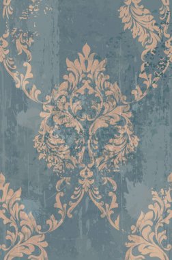 Rokoko desen vektör arka plan. Süslü doku lüks tasarımı. Vintage Royal Tekstil dekorlar