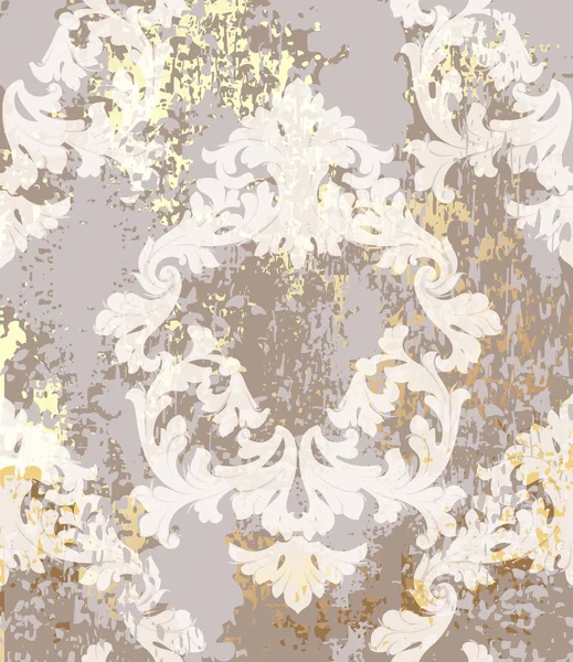 Patrón barroco fondo Vector. Textura adornada de diseño de lujo. Decoración textil Vintage Royal — Vector de stock