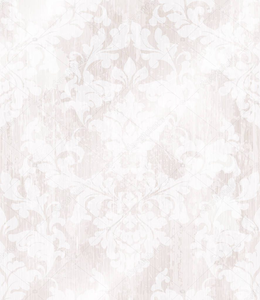 Baroque ornament wallpaper background. Vector delicate pattern. Royal pink decorations tile