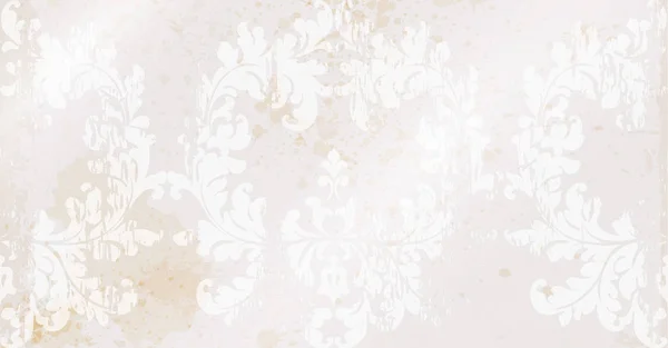 Barock Ornament Tapete Hintergrund. Vektor zartes Muster. Königliche Dekorationskacheln — Stockvektor