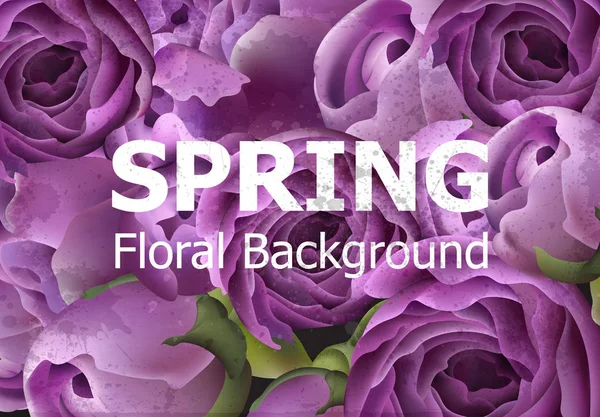 Boda Invitación Peonías ramo primavera Vector. Decoración floral vintage colores violeta — Archivo Imágenes Vectoriales