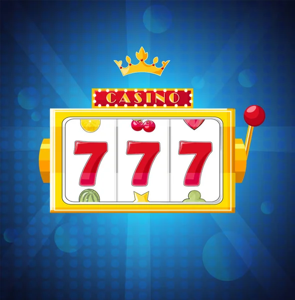 Jackpot triple siete en una máquina de casino rojo — Archivo Imágenes Vectoriales