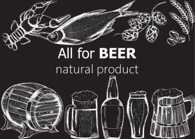 Balık, kerevit, enginar ve fıstıklı bira.