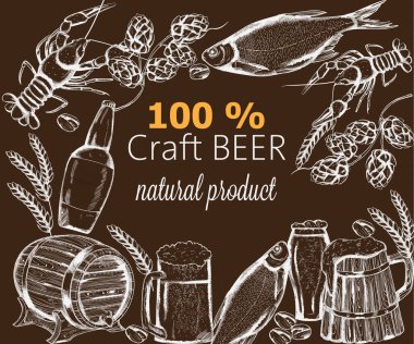 Balık, kerevit, enginar ve fıstıklı bira.