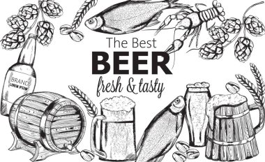 Balık, kerevit, enginar ve fıstıklı bira.