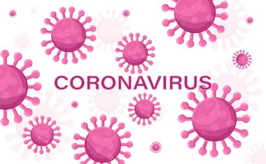 Corona Virüs Arkaplan Vektörü. Salgın bulaşıcı hastalıklar