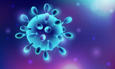 Corona virüsü alerji bakteri hastalığı mavi renkli mikrop