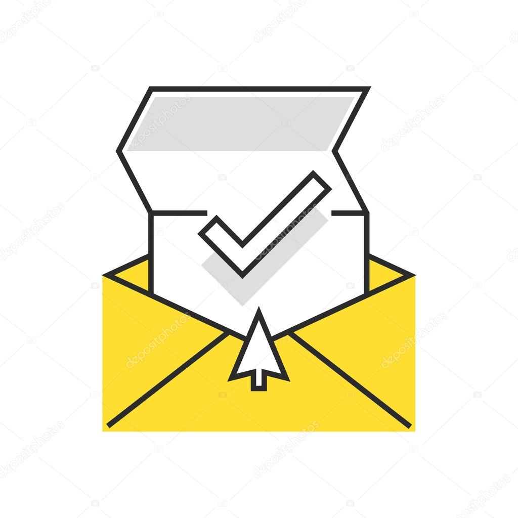 Sweets icon, inbox, receive mail concept