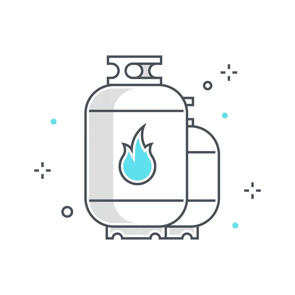 Color line, gas tank illustration, icon — Διανυσματικό Αρχείο
