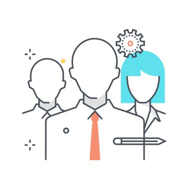 Renkli, takım lideri illüstrasyon