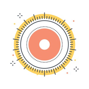 Renkli, güneş enerjisi konsept illüstrasyon, simgesi