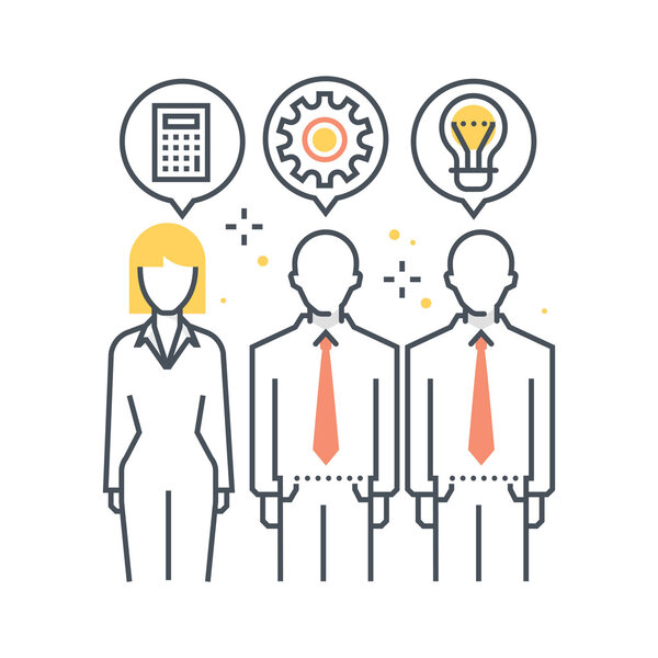 Цветовая линия, иллюстрация фокус-группы
