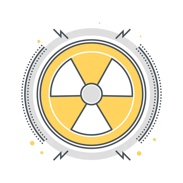 Linea di colore, illustrazione del concetto di energia nucleare, icona — Vettoriale Stock