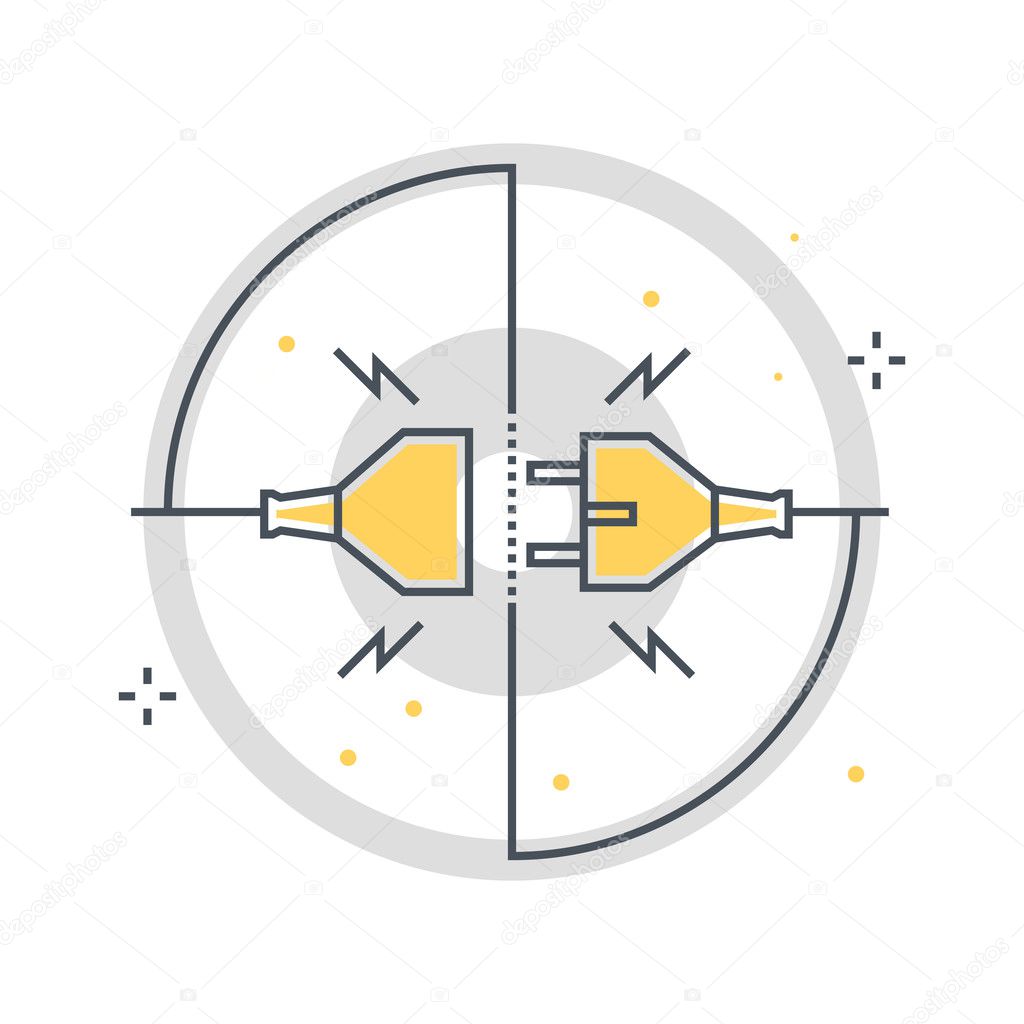 Color line, limitless energy concept illustration, icon