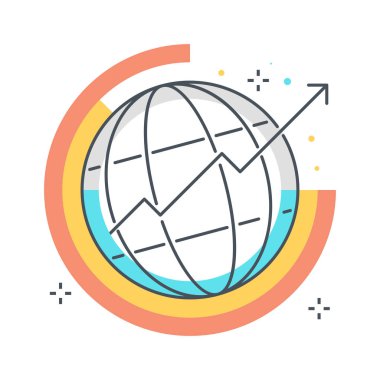 Renkli, genel istatistikler konsept illüstrasyon, simgesi