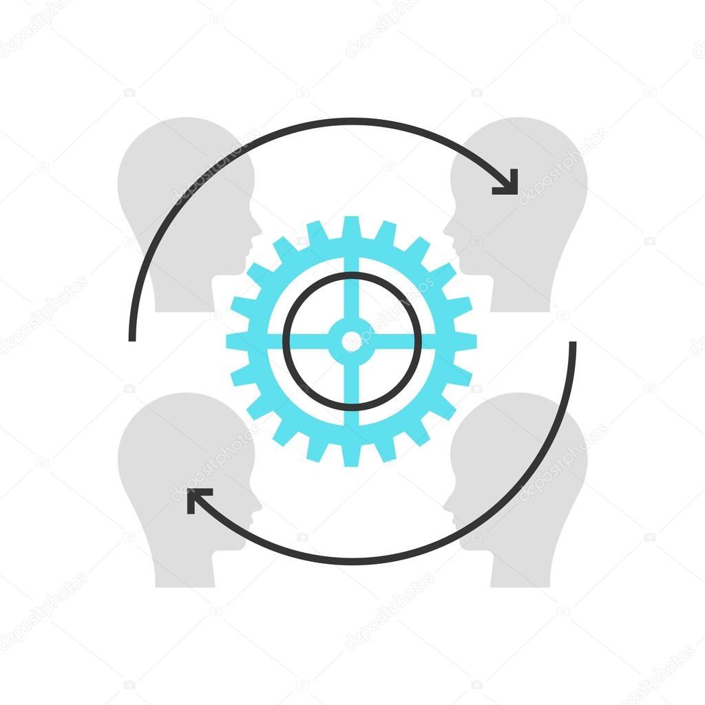 Color box icon, customer retenton concept illustration, icon, background and graphics. The illustration is colorful, flat, vector, pixel perfect, suitable for web and print. It is linear stokes and fills.