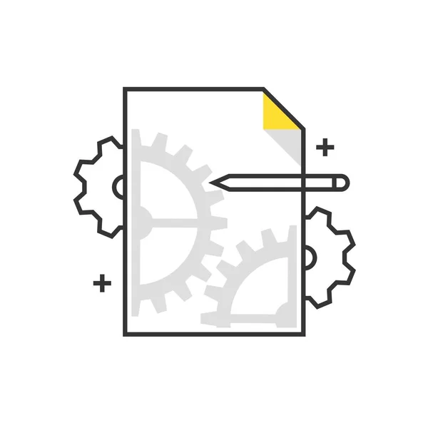 Color box icon, management concept illustration, icon — Stock Vector