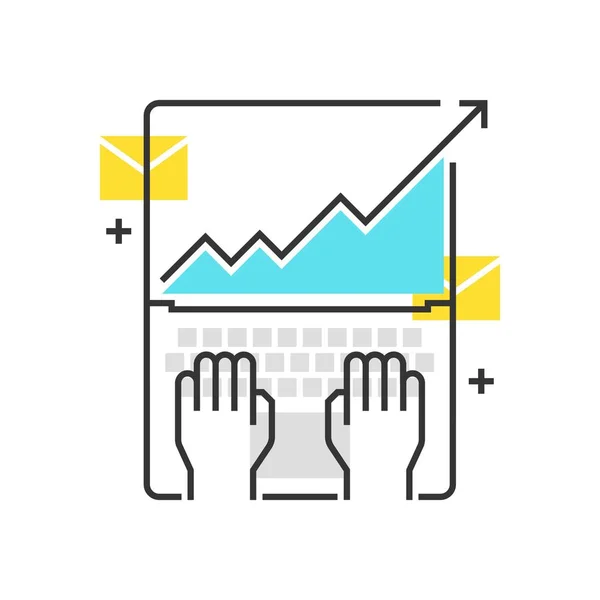 Color box icon, finance concept illustration, icon — Stock Vector