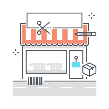 Renkli, salonu konsept illüstrasyon kavramı illüstrasyon, simgesi