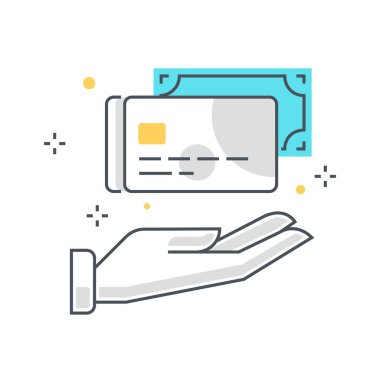 Renkli, ödeme seçenekleri illüstrasyon kavramı illüstrasyon, ben