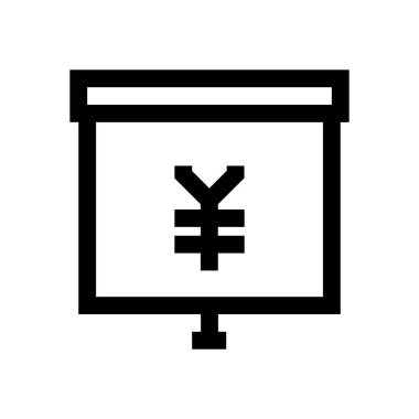 Japon yeni mini satırı simgesi