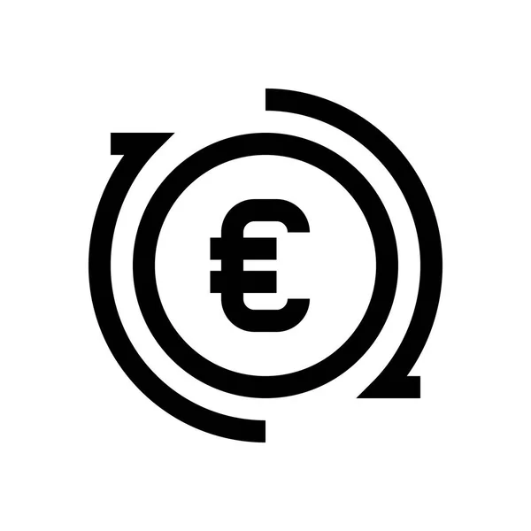 Значок мини-линии евро — стоковый вектор