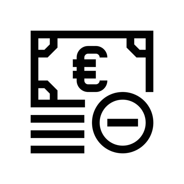 Euro mini line icon — Stock Vector