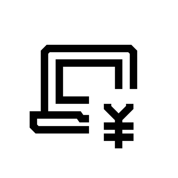 Japanseyen mini lijn pictogram — Stockvector