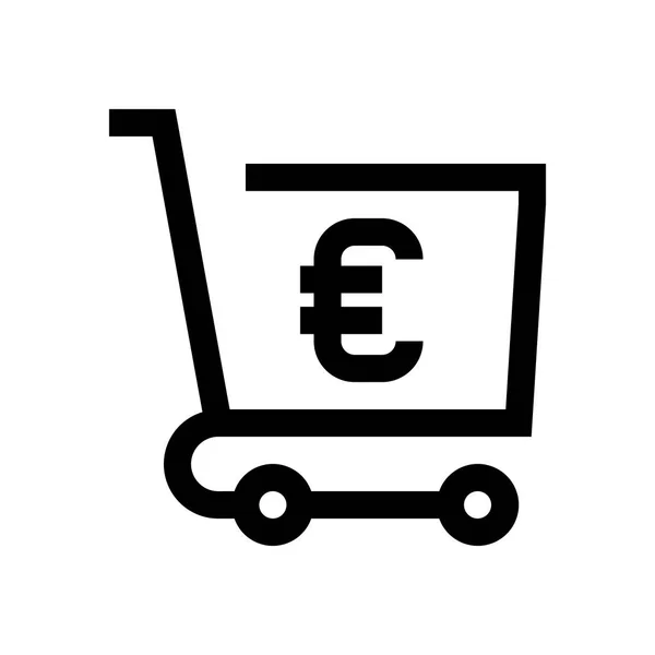 Euro mini línea icono — Archivo Imágenes Vectoriales