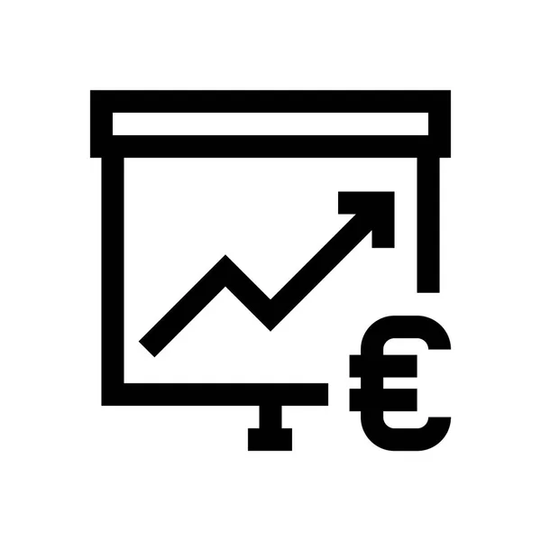 Euro mini satırı simgesi — Stok Vektör