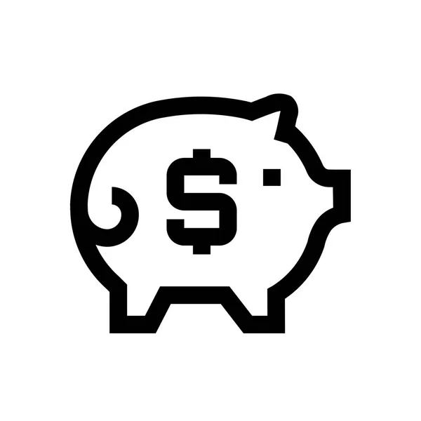 Dollar Mini Line Symbolgrafik — Stockvektor