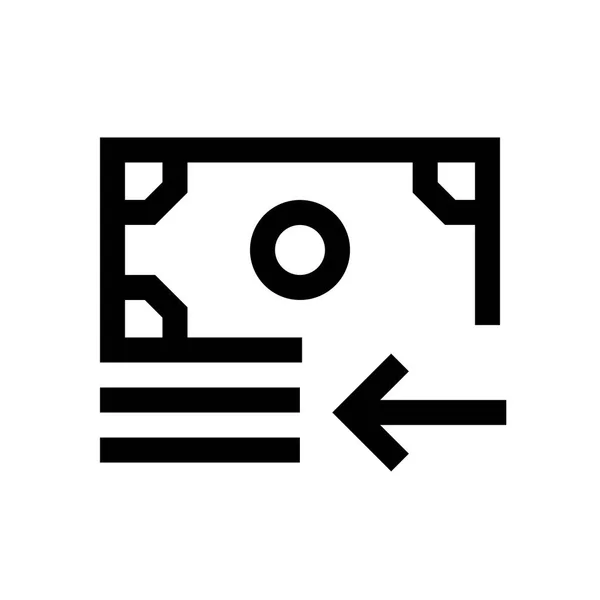 Paper money mini line icon — Stock Vector