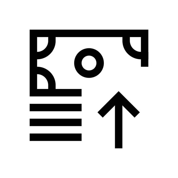 Papiergeld mini lijn pictogram — Stockvector