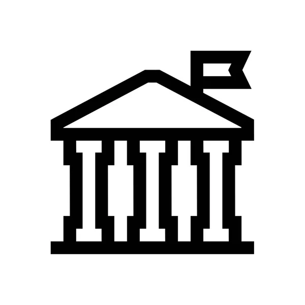 Bank mini line, pictogram — Stockvector