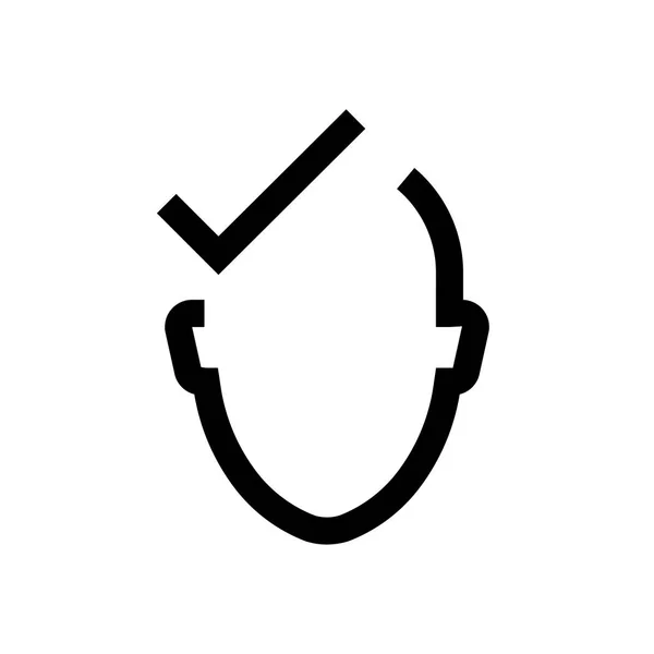 Avatar mini line icon — Stock Vector