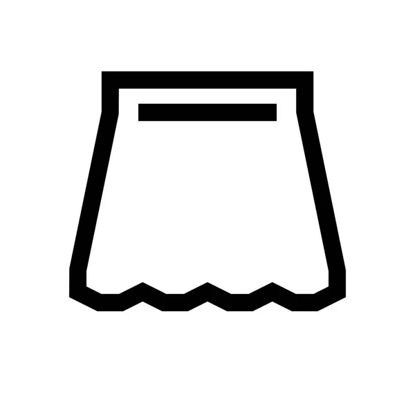 Сукня міні лінія, піктограма — стоковий вектор