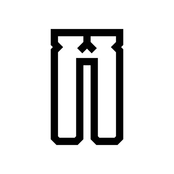 Pantalones mini línea icono — Vector de stock