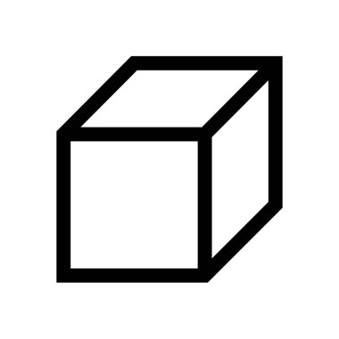 Üç boyutlu şekil mini çizgi, simgesi