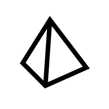 Üç boyutlu şekil mini çizgi, simgesi